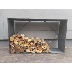 Vedskjul 180x110x50cm (grå)