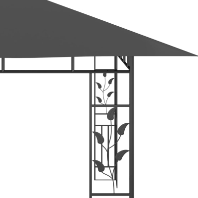 Paviljong med myggnett 4x3x2,73m antrasitt