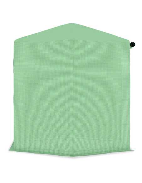 Drivhus med hyller stål 227x223 cm