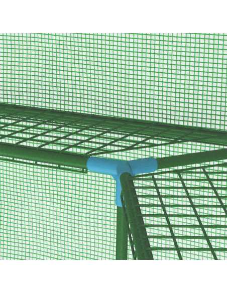 Drivhus med hyller stål 227x223 cm