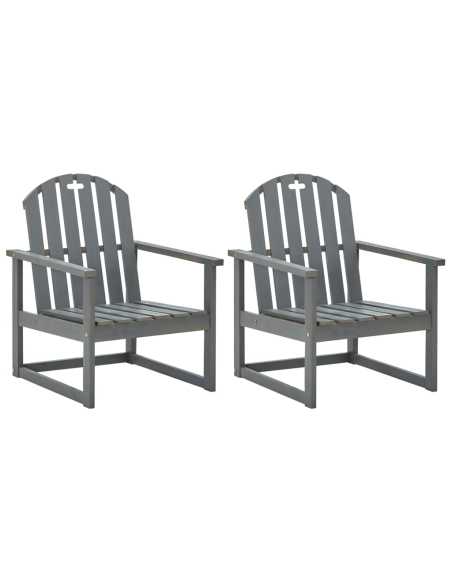 Hagestoler 2 stk grått heltre akasie