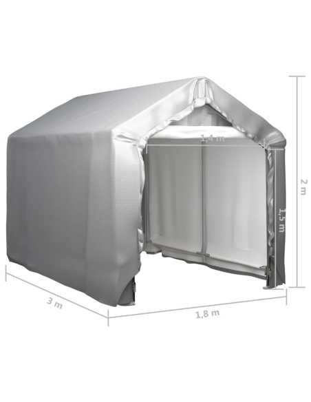 Garasjetelt 180x300cm stål grå