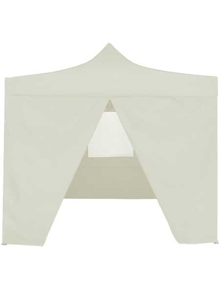 Partytelt sammenleggbart 4 vegger 2x2m krem