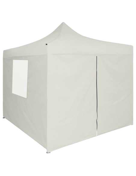 Partytelt sammenleggbart 4 vegger 2x2m krem