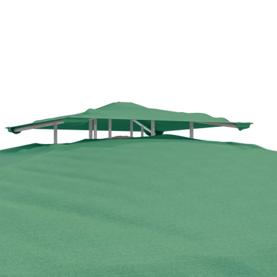 Paviljong med dobbelttak grønn 3x3x2,68m
