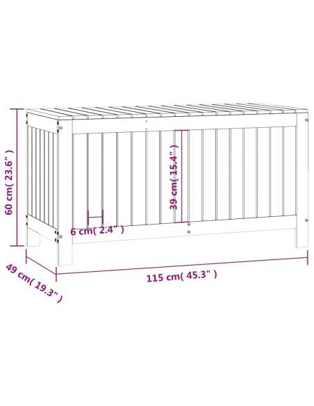 Putekasse brun 115x49x60cm heltre