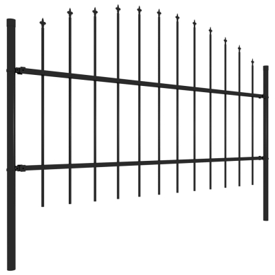 Hagegjerde stål (0,75-1)x11,9 m svart