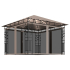 Paviljong med myggnett, LED-lys 3x3x2,73m
