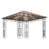 Paviljong med myggnett, LED-lys 3x3x2,73m