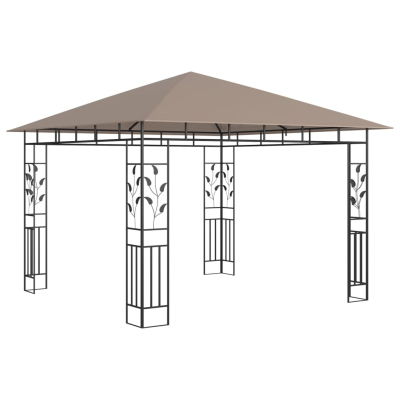 Paviljong med myggnett og LED-lysslynge 3x3x2,73