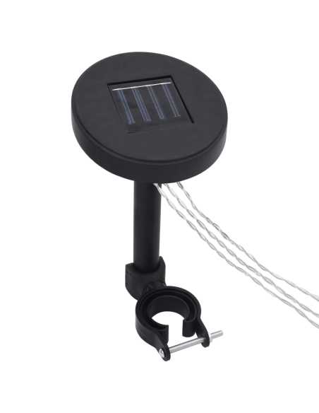 Paviljong med gardin og LED 3x3m kremhvit