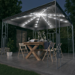 Paviljong LED-strenglys 300x300cm antrasitt