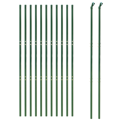 Nettinggjerde med stolper grønn 1,6x25m