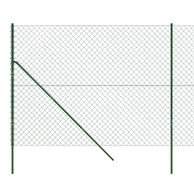 Nettinggjerde med stolper grønn 1,6x25m