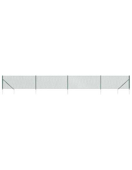 Nettinggjerde med stolpe 1x10m grønn