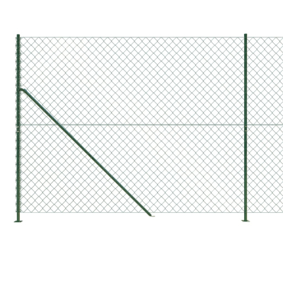 Nettinggjerde med stolper grønn 2x10m