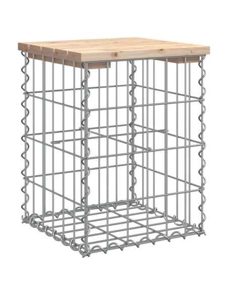 Hagebenk gabiondesign 33x31x42cm tre furu