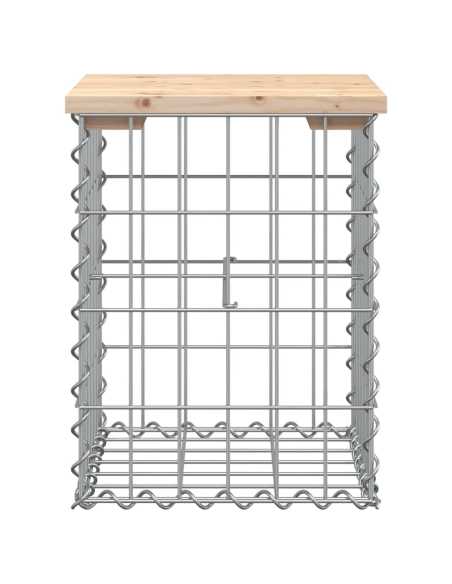 Hagebenk gabiondesign 33x31x42cm tre furu