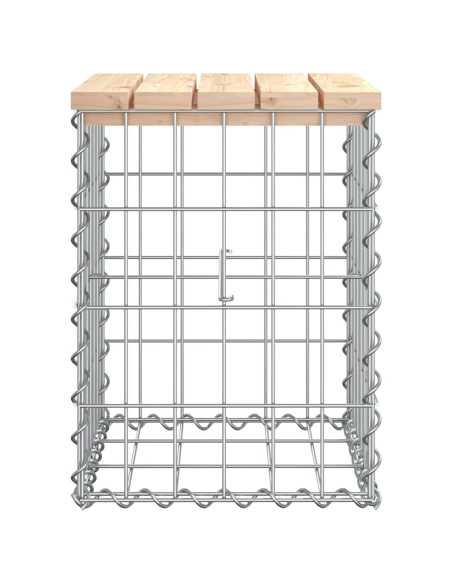 Hagebenk gabiondesign 33x31x42cm tre furu