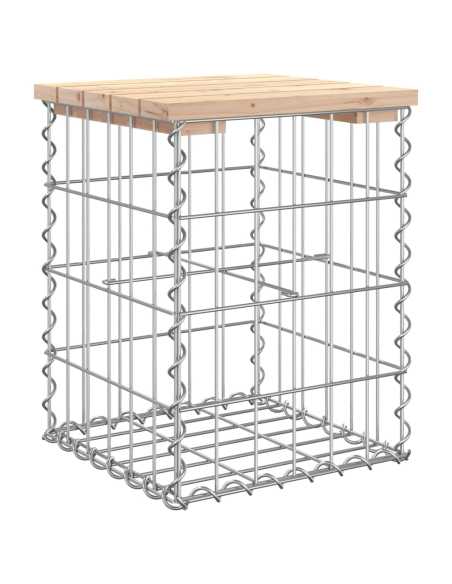 Hagebenk gabiondesign 33x31x42cm tre furu