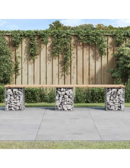 Hagebenk gabiondesign 203x31x42cm heltre furu