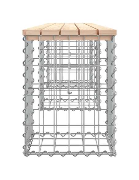 Hagebenk gabiondesign 203x31x42cm heltre furu