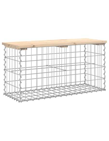 Hagebenk gabiondesign 83x31,5x42cm heltre furu