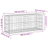 Hagebenk gabiondesign 103x31,5x42cm heltre douglasgran