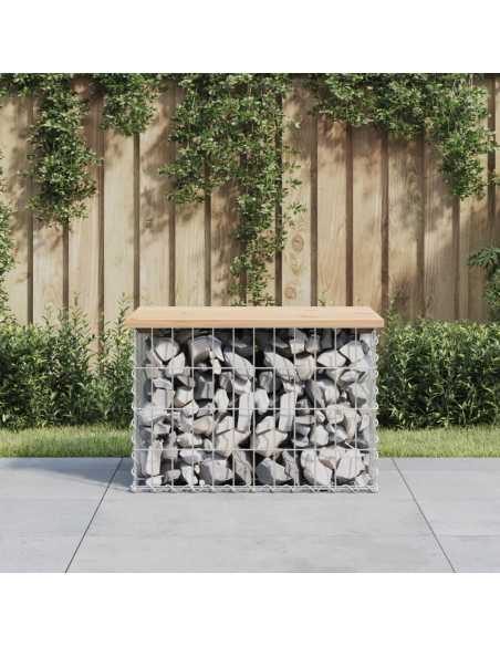 Hagebenk gabiondesign 63x44x42cm heltre furu