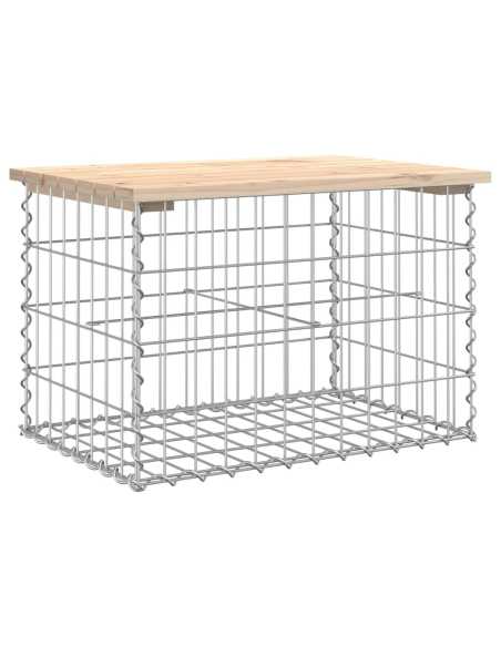 Hagebenk gabiondesign 63x44x42cm heltre furu