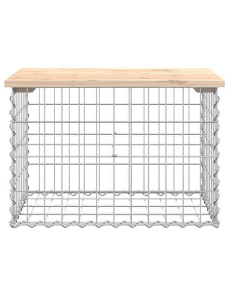 Hagebenk gabiondesign 63x44x42cm heltre furu