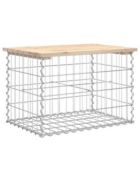 Hagebenk gabiondesign 63x44x42cm heltre furu