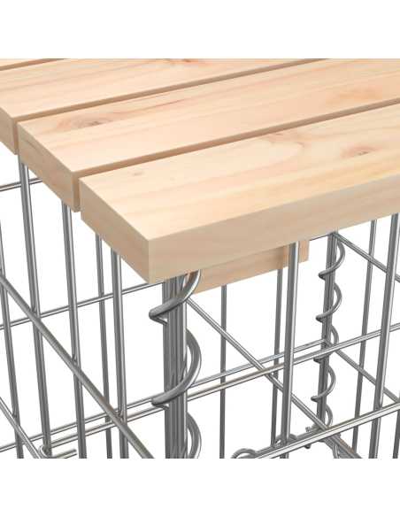 Hagebenk gabiondesign 63x44x42cm heltre furu