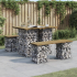 Hagebenk gabiondesign 100x70x72cm impregnert furu