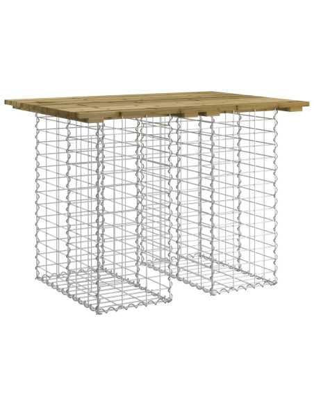Hagebenk gabiondesign 100x70x72cm impregnert furu