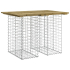 Hagebenk gabiondesign 100x70x72cm impregnert furu