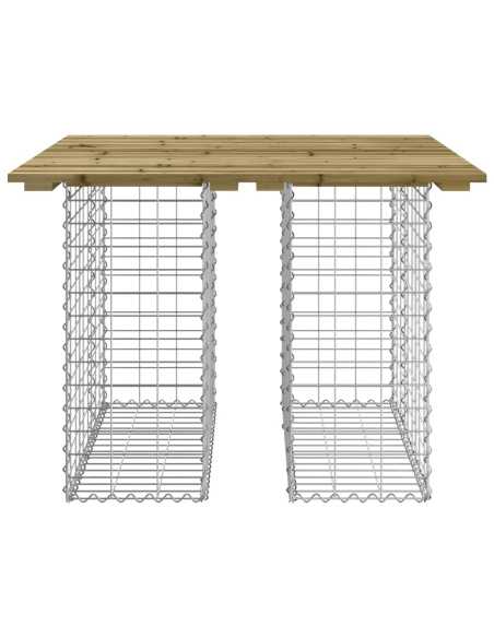 Hagebenk gabiondesign 100x102x72cm impregnert furu