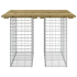 Hagebenk gabiondesign 100x102x72cm impregnert furu