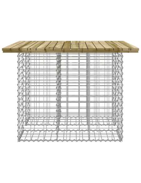 Hagebenk gabiondesign 100x102x72cm impregnert furu