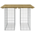 Hagebenk gabiondesign 100x102x72cm impregnert furu