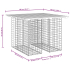 Hagebenk gabiondesign 100x102x72cm impregnert furu