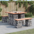 Hagebenk gabiondesign 100x102x72cm tre gran