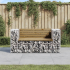 Hagebenk gabiondesign 143x71x65,5cm impregnert furu