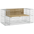 Hagebenk gabiondesign 143x71x65,5cm impregnert furu
