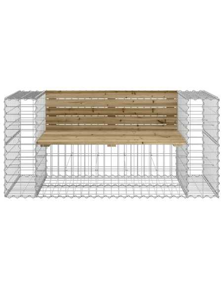 Hagebenk gabiondesign 143x71x65,5cm impregnert furu