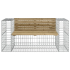Hagebenk gabiondesign 143x71x65,5cm impregnert furu