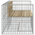 Hagebenk gabiondesign 143x71x65,5cm impregnert furu