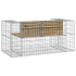 Hagebenk gabiondesign 143x71x65,5cm impregnert furu
