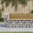 Hagebenk gabiondesign 122x71x65,5cm impregnert furu