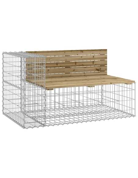 Hagebenk gabiondesign 122x71x65,5cm impregnert furu